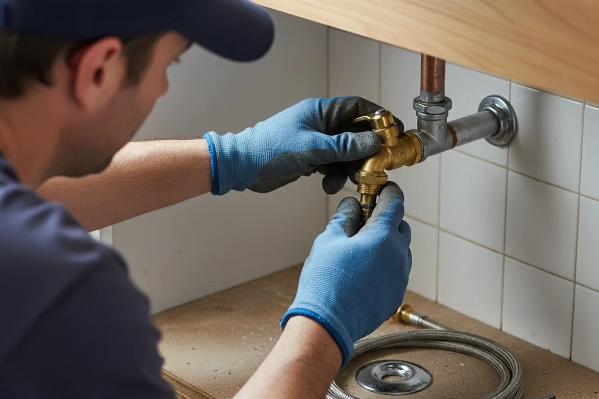 Shutoff valve and fitting work during Emergency Plumbing in Miller City